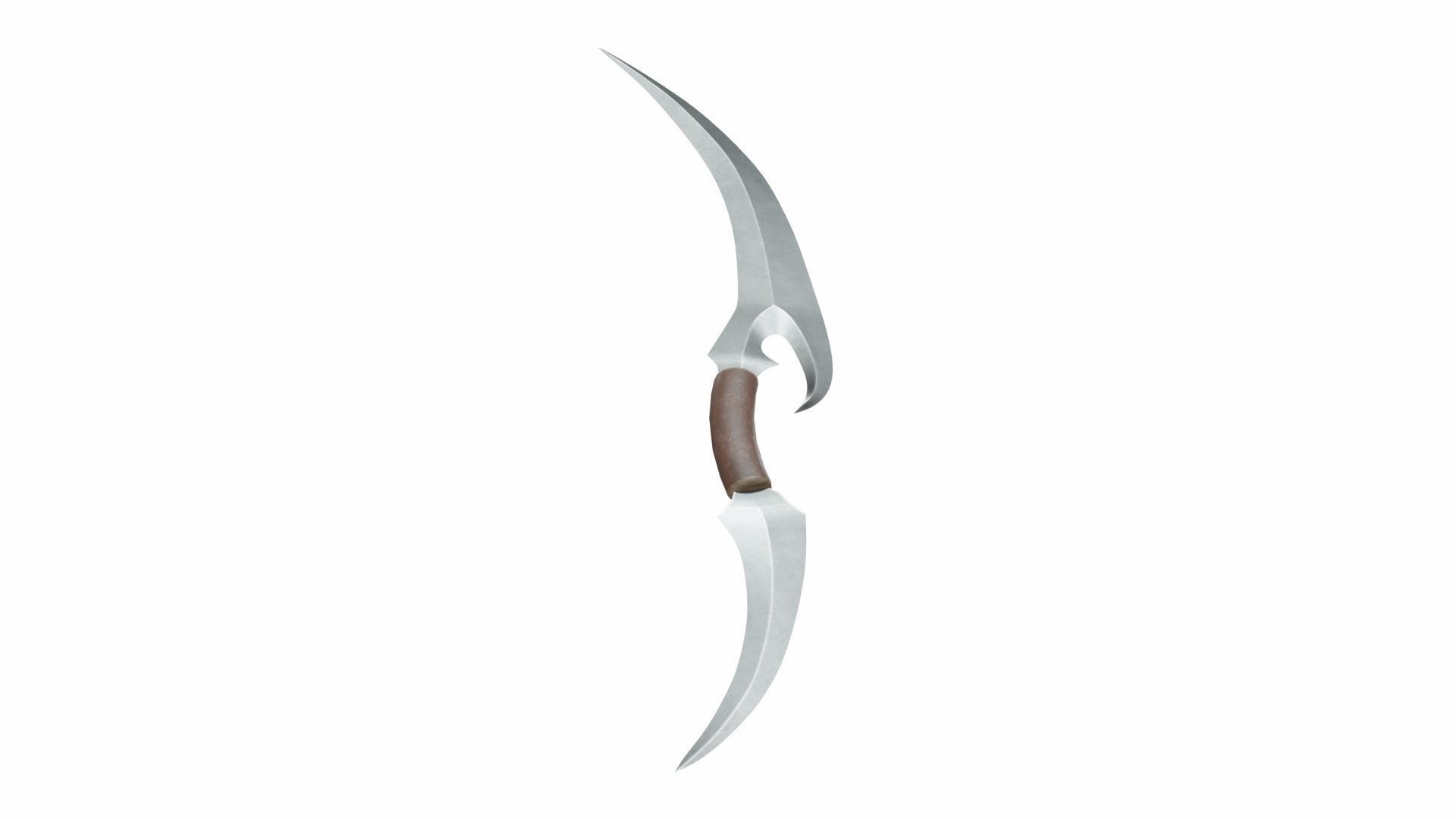 Double sword 3 Low-poly 3D model_4