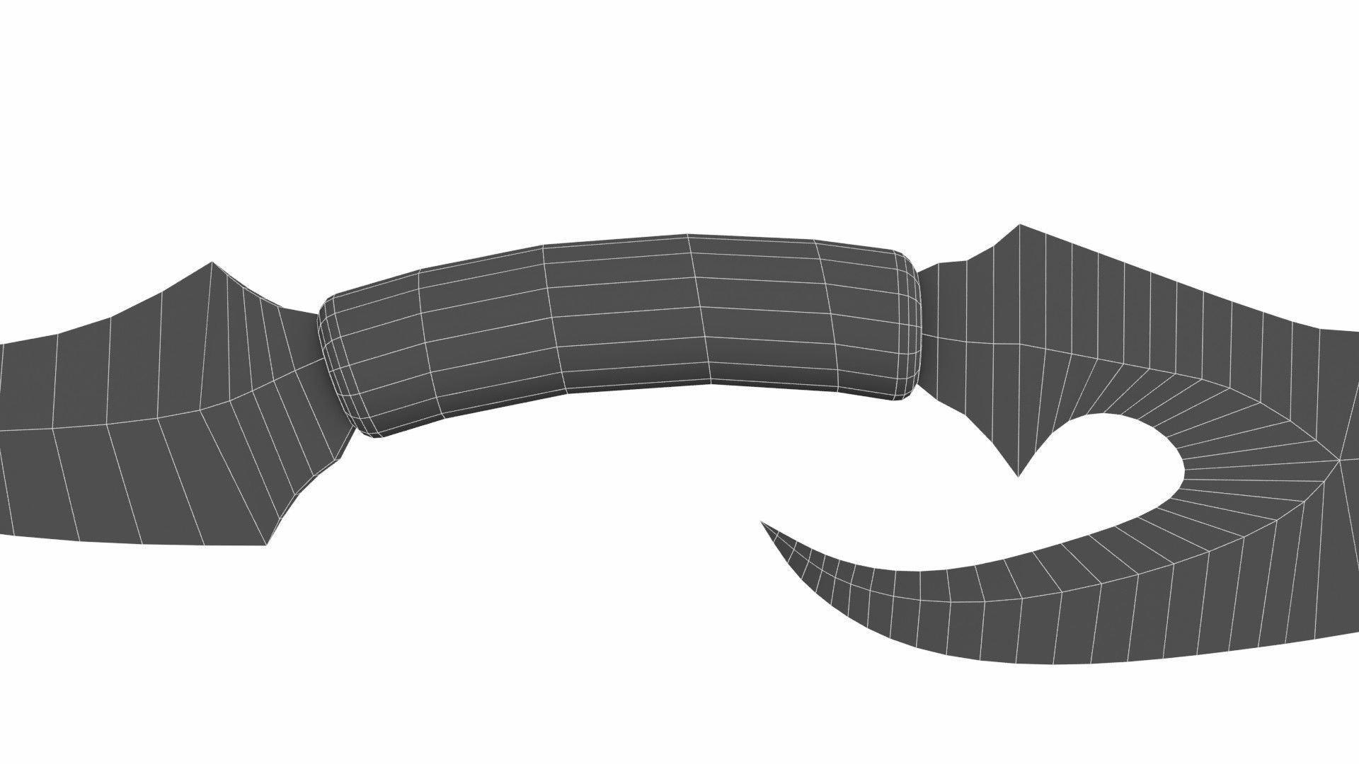 Double sword 3 Low-poly 3D model_7