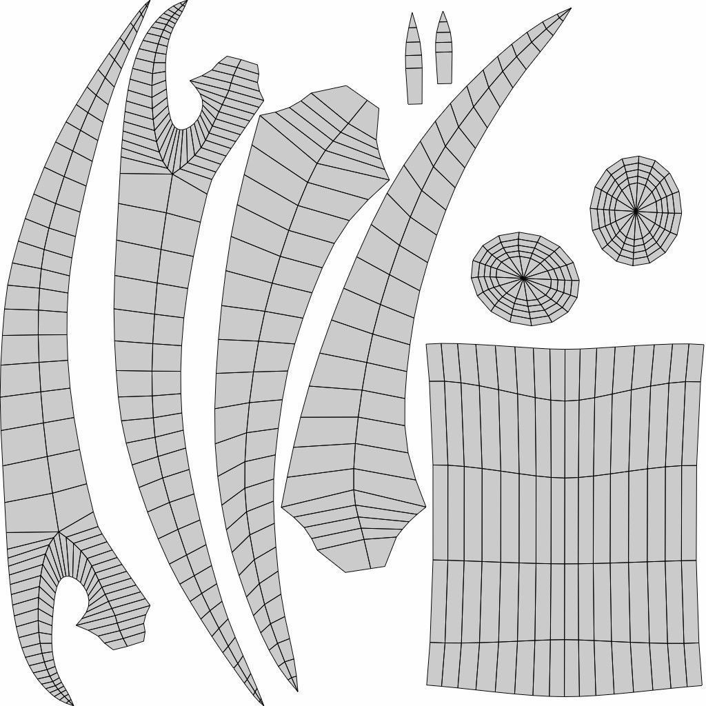 Double sword 3 Low-poly 3D model_5