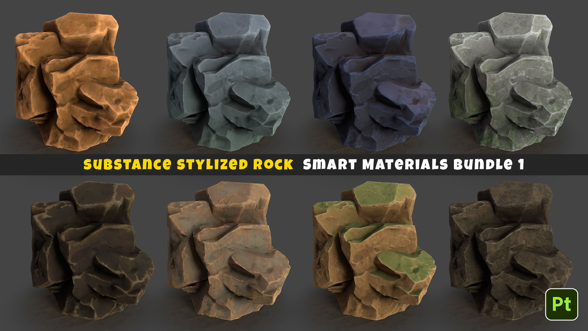 Stylized Stone Substance Smart Material Vol- 1 Texture_1