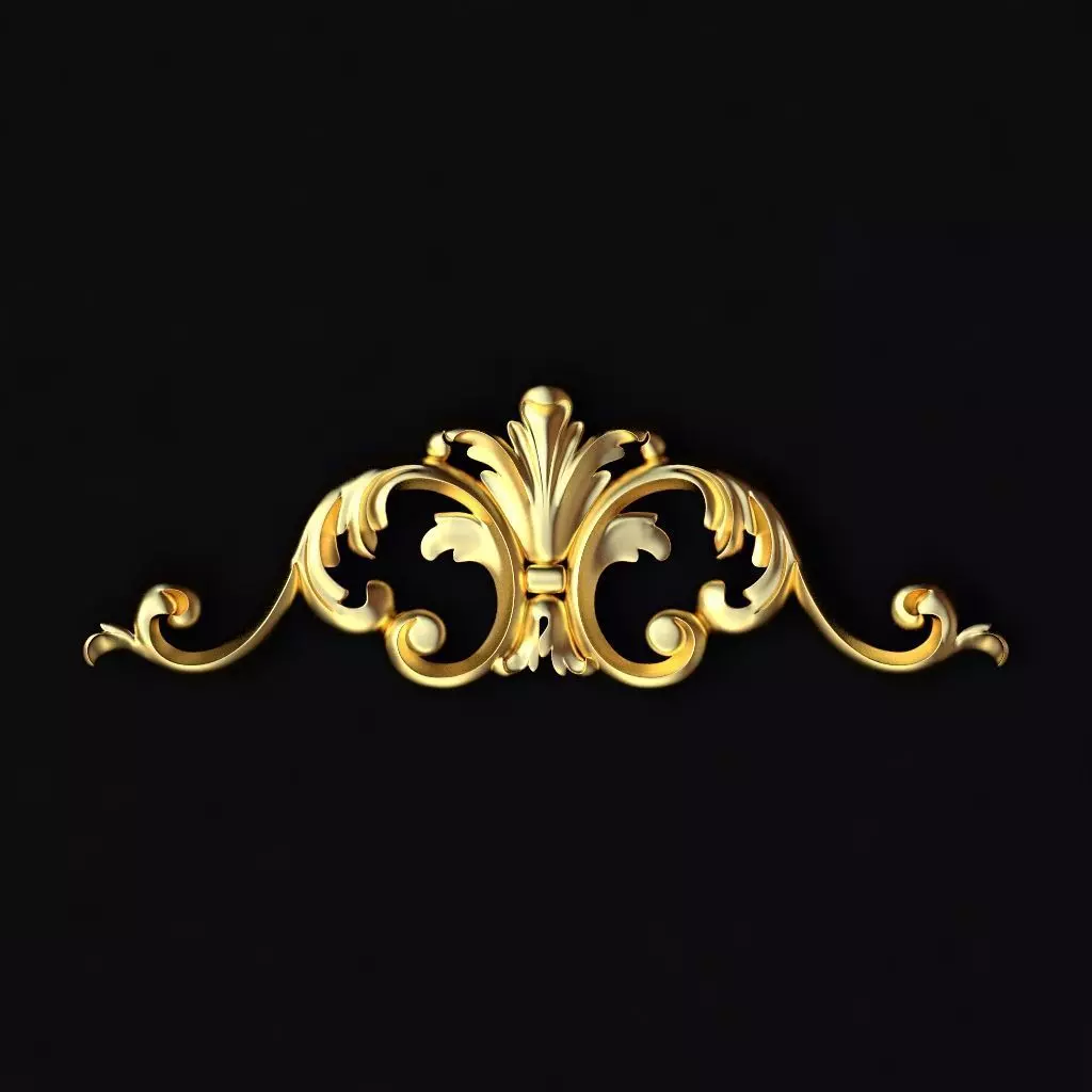 Central decor ornament for furniture 3D model