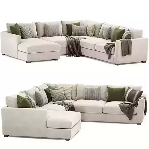 Metz 5 Seater Sectional Corner Chaise Sofa