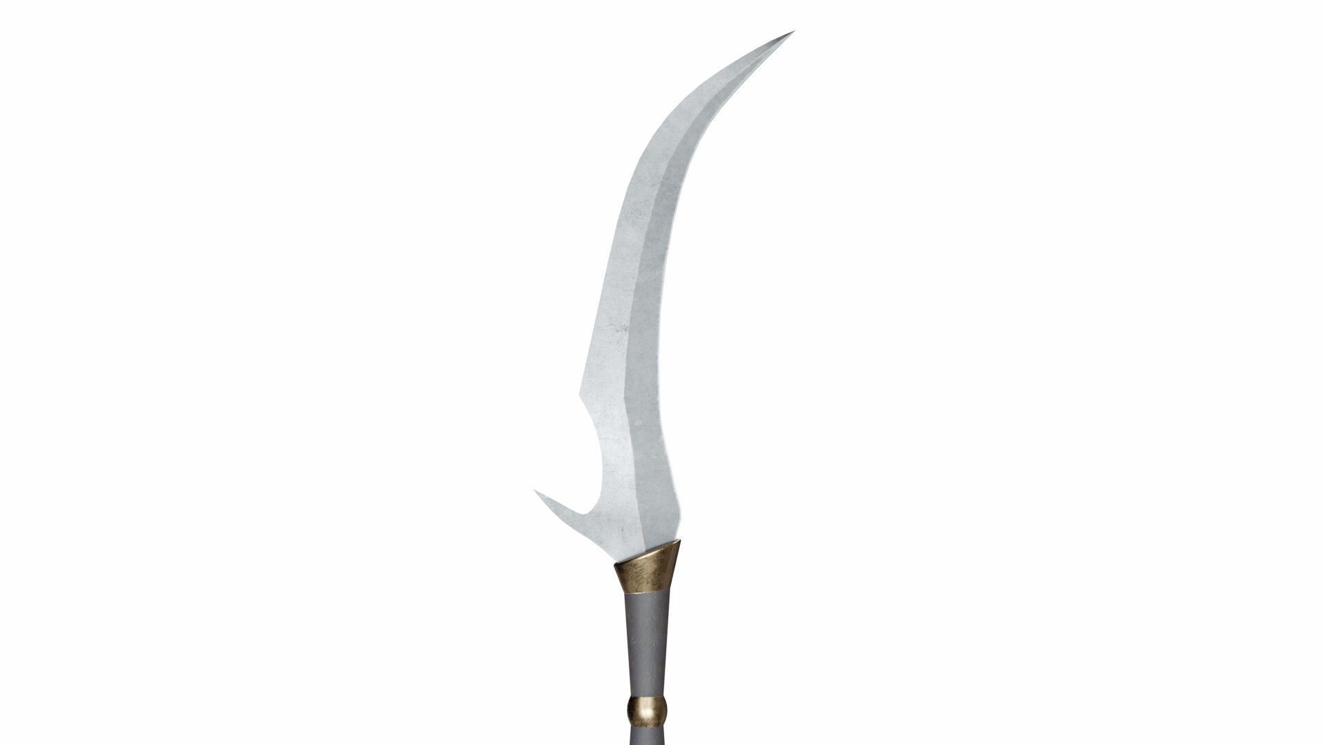 Double sword 7 Low-poly 3D model_4