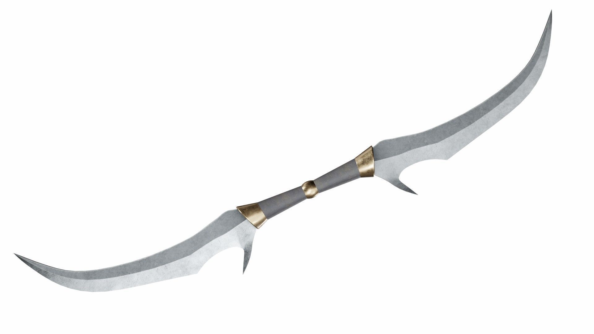 Double sword 7 Low-poly 3D model_2