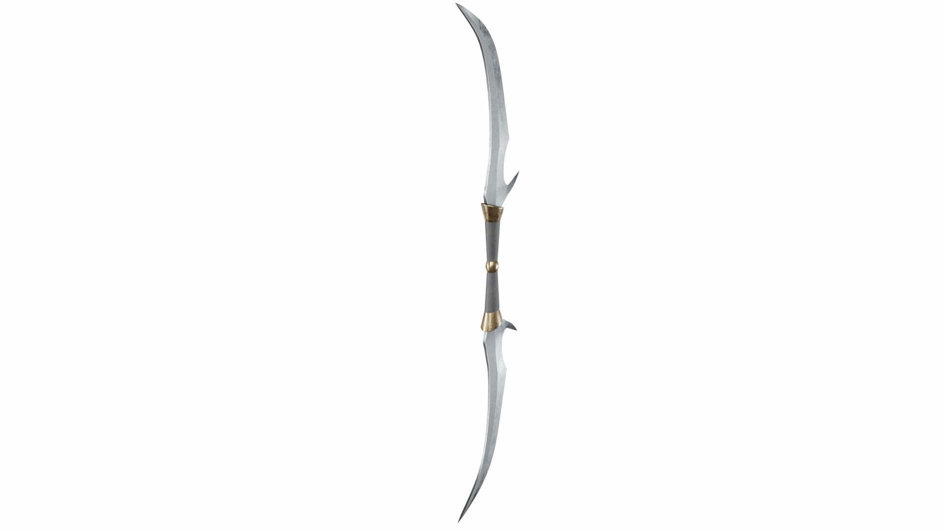 Double sword 7 Low-poly 3D model_3