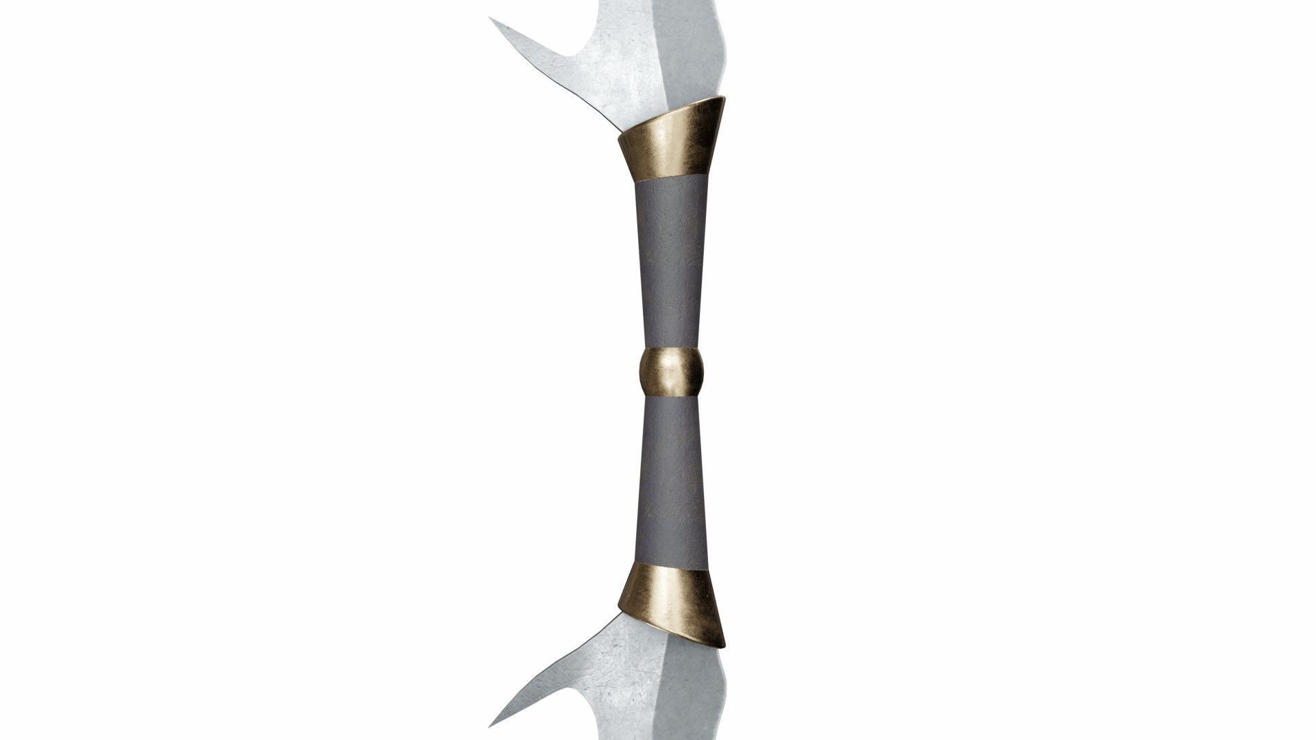 Double sword 7 Low-poly 3D model_1
