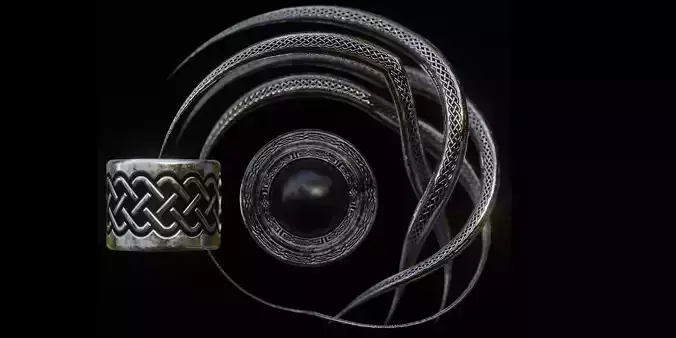 The ring - Spline based curl and swirl in Geometry Nodes 3D model