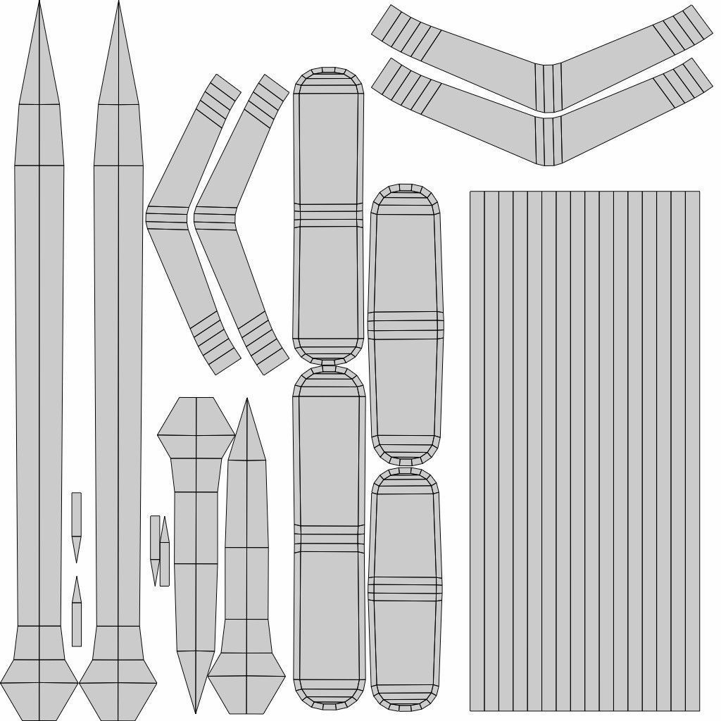 Double sword 9 Low-poly 3D model_5