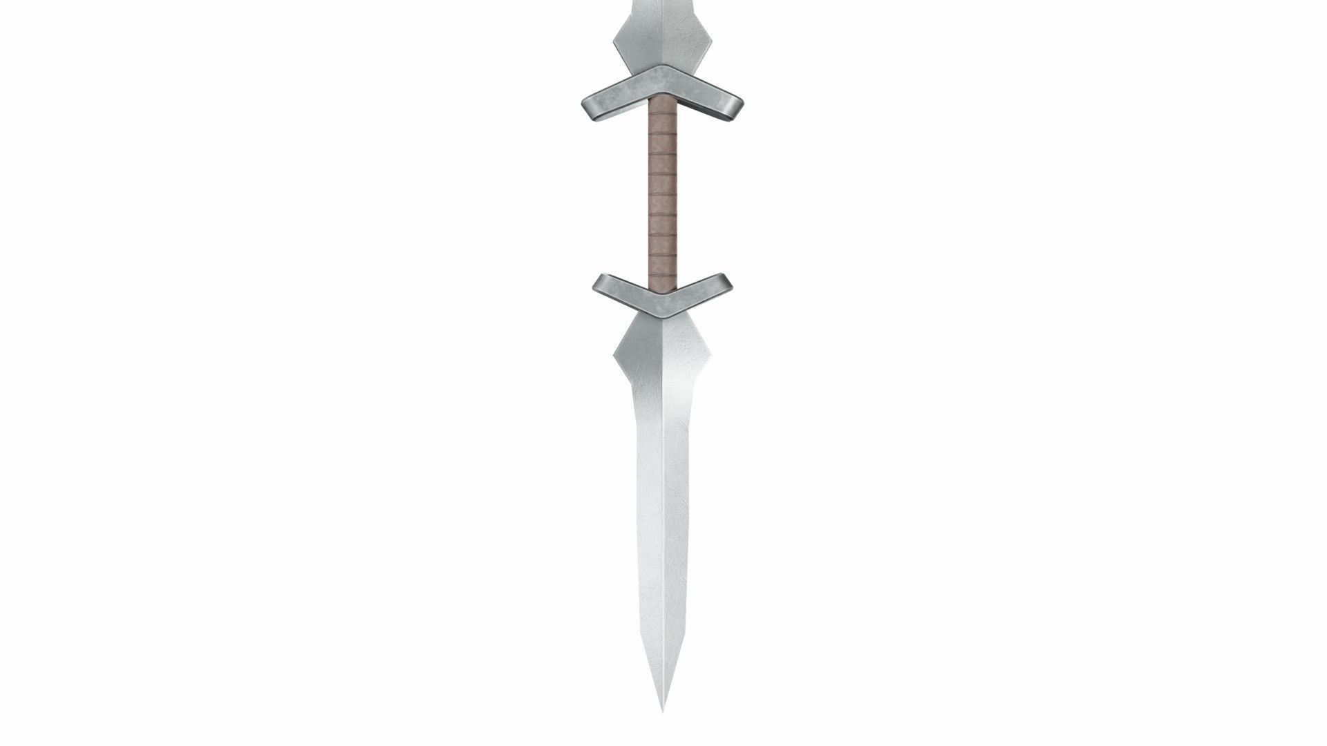 Double sword 9 Low-poly 3D model_4