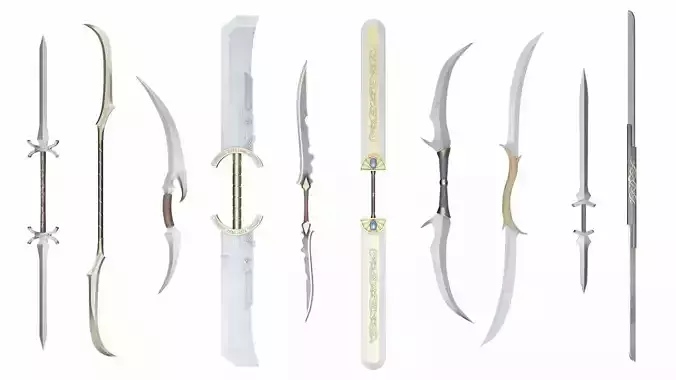 Double sword collection 3D model