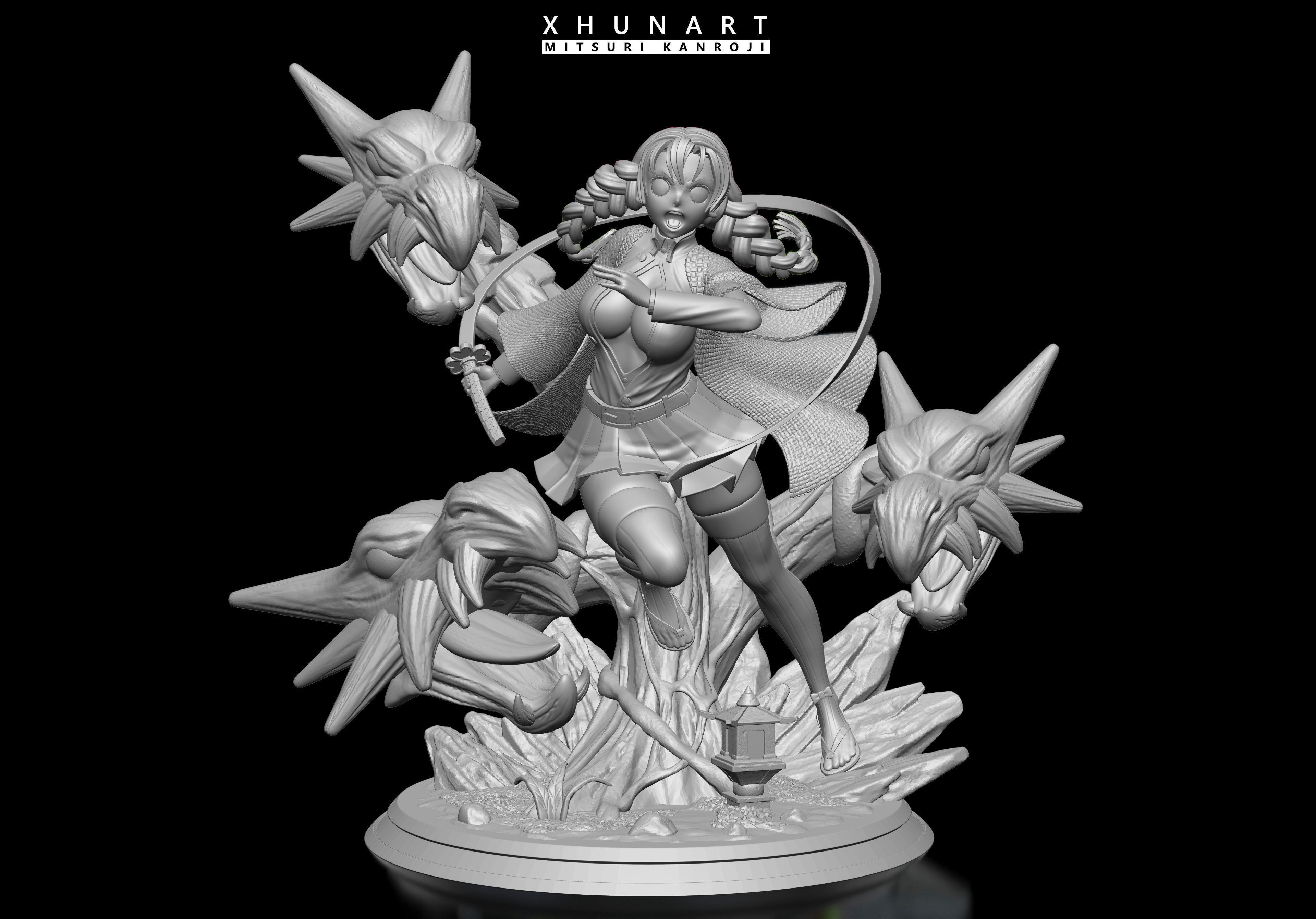Mitsuri Kanroji - Demon slayer STL 3D print model_2