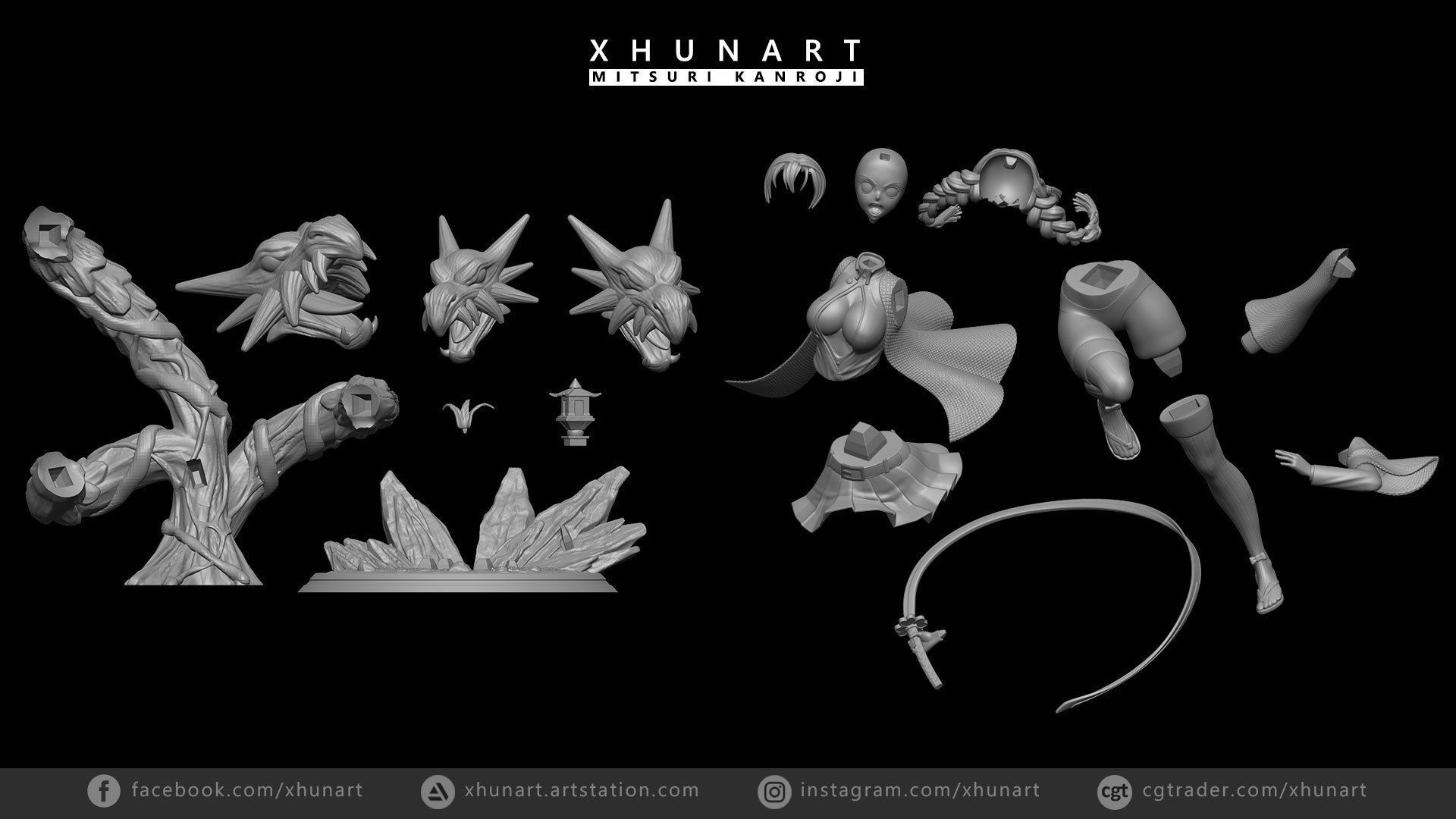 Mitsuri Kanroji - Demon slayer STL 3D print model_4