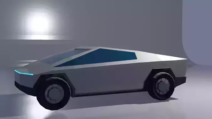 Tesla cyber truck low poly