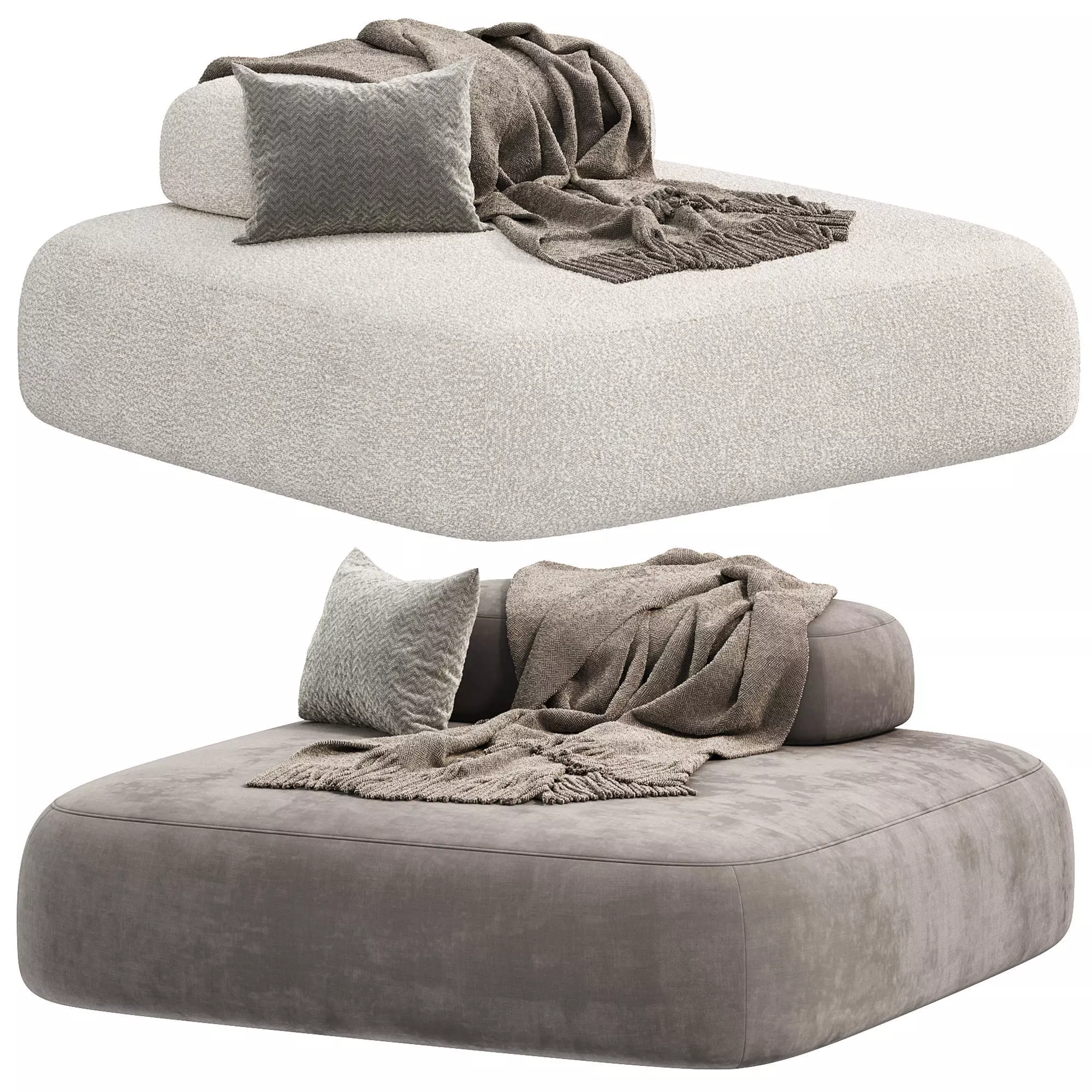 Bubble Rock Sofa 3D model_0