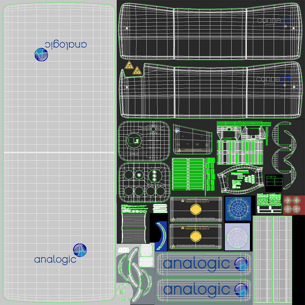 Analogic ConneCT Baggage Scanner with Monitor 3D model_23