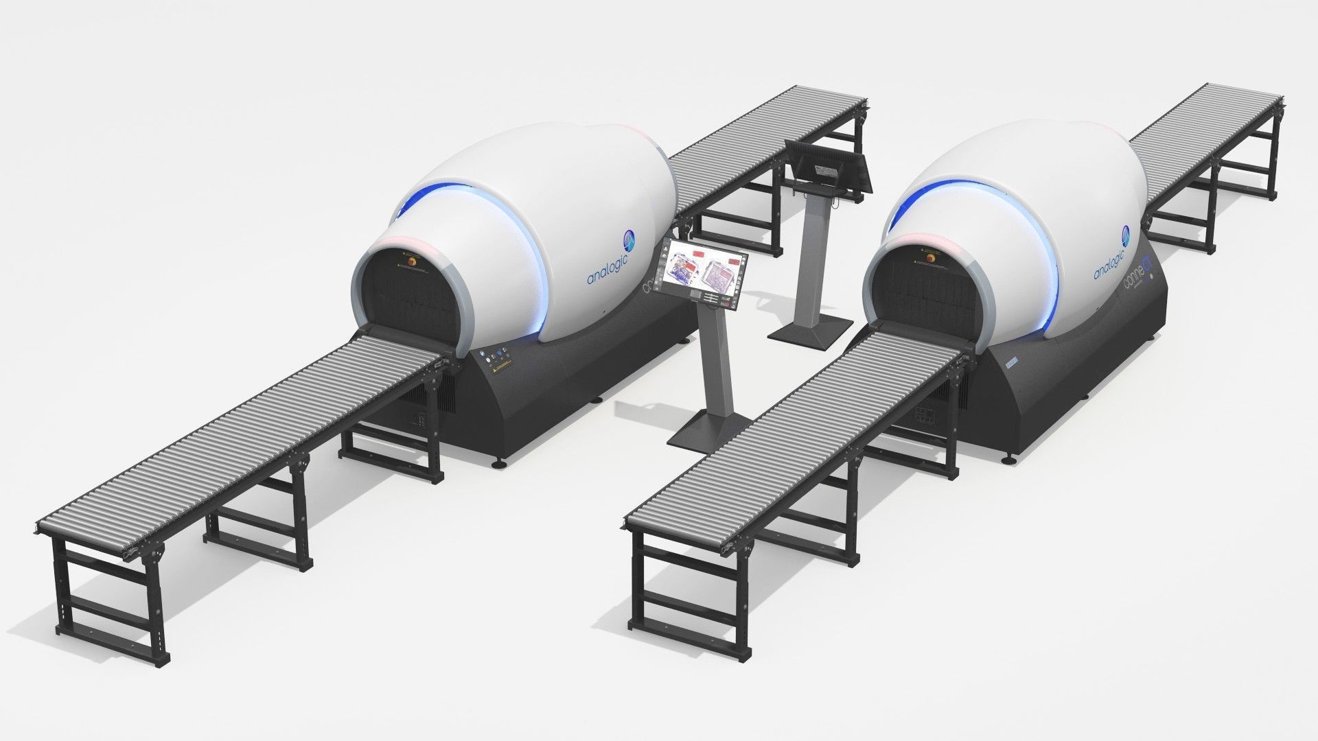 Analogic ConneCT Baggage Scanner with Monitor 3D model_6