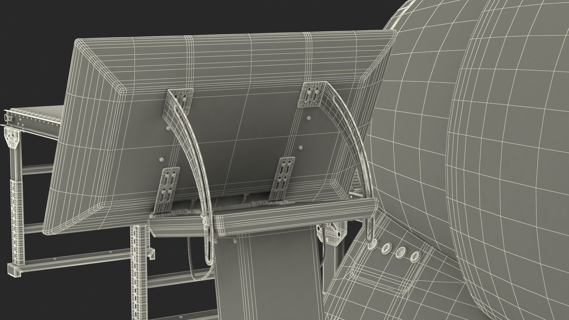 Analogic ConneCT Baggage Scanner with Monitor 3D model_36