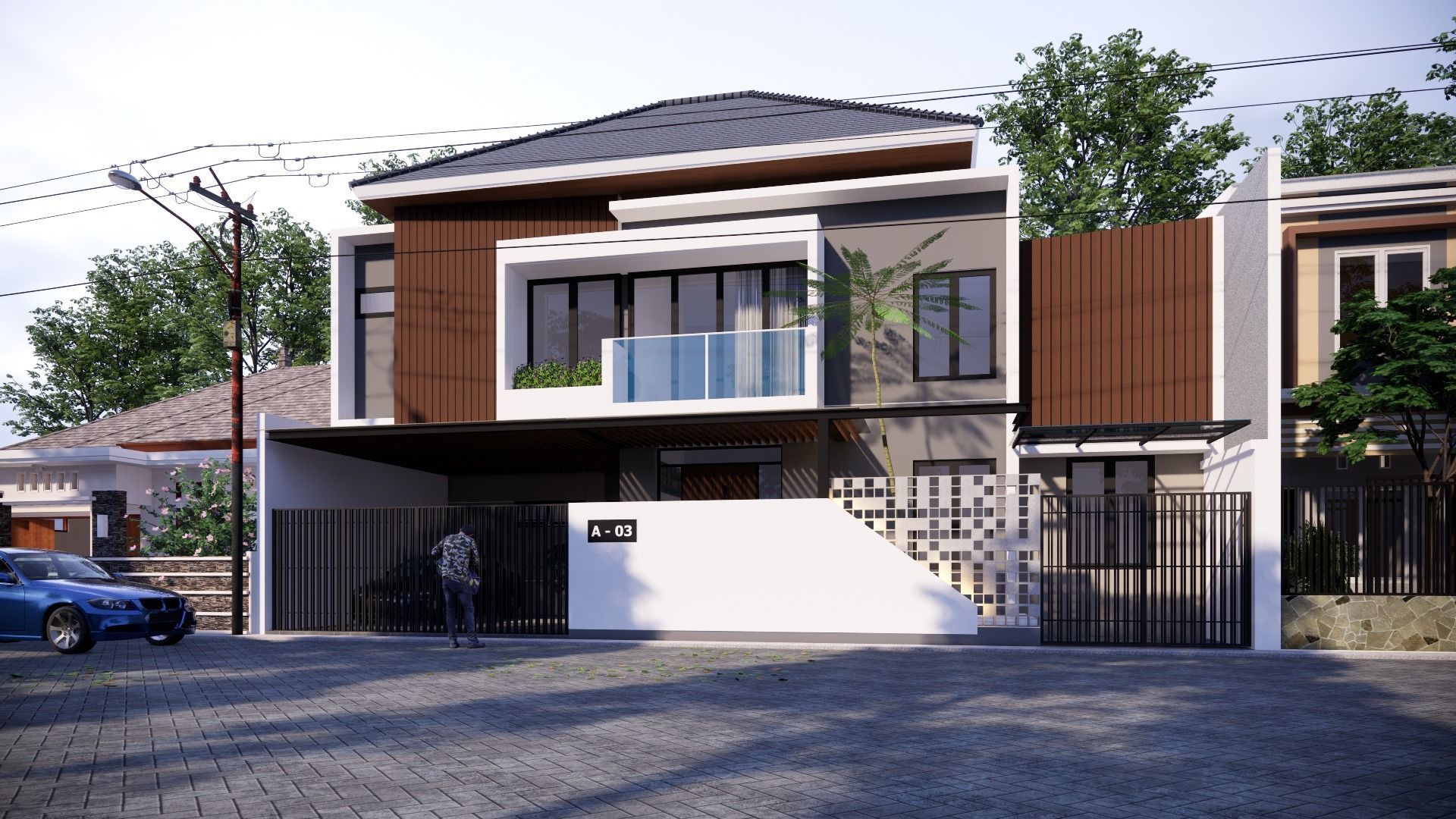 House Facade Model 1 3D print model_3