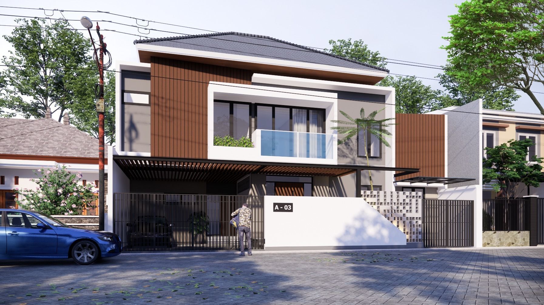 House Facade Model 1 3D print model_2