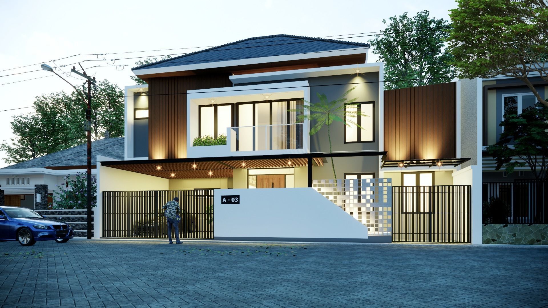 House Facade Model 1 3D print model_1