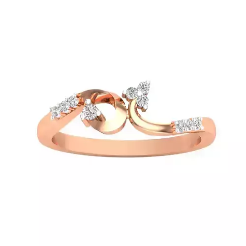 Women Wedding Engagement Ring STL OBJ FBX Renders Details