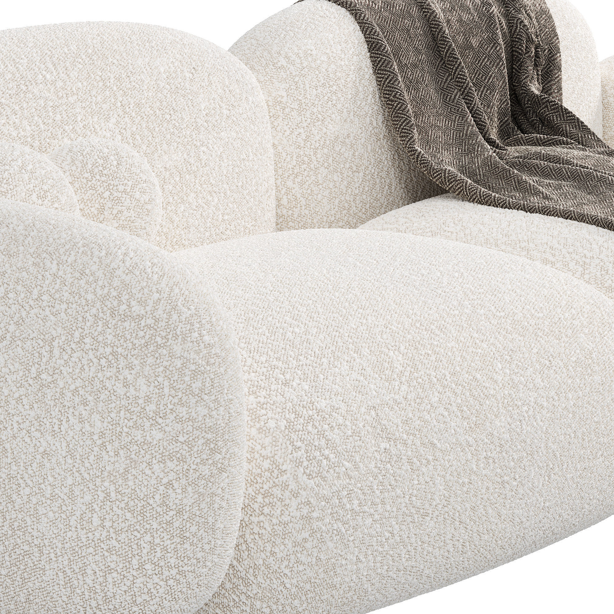  Contemporary Standard Sofa Sewn Pillow Back Sofa by Litfad 3D model_2