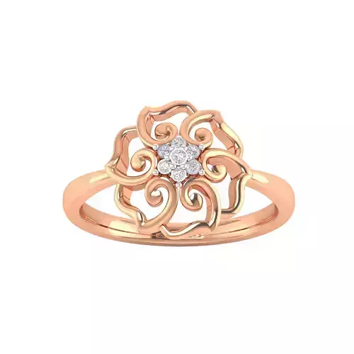 Women Flower Ring STL OBJ FBX Renders Details