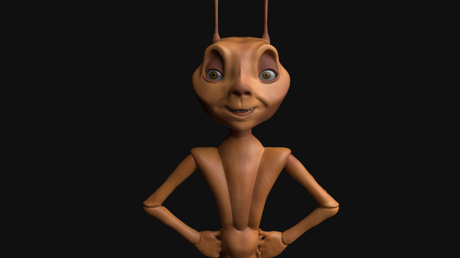 AntZ in zbrush Low-poly 3D model_1