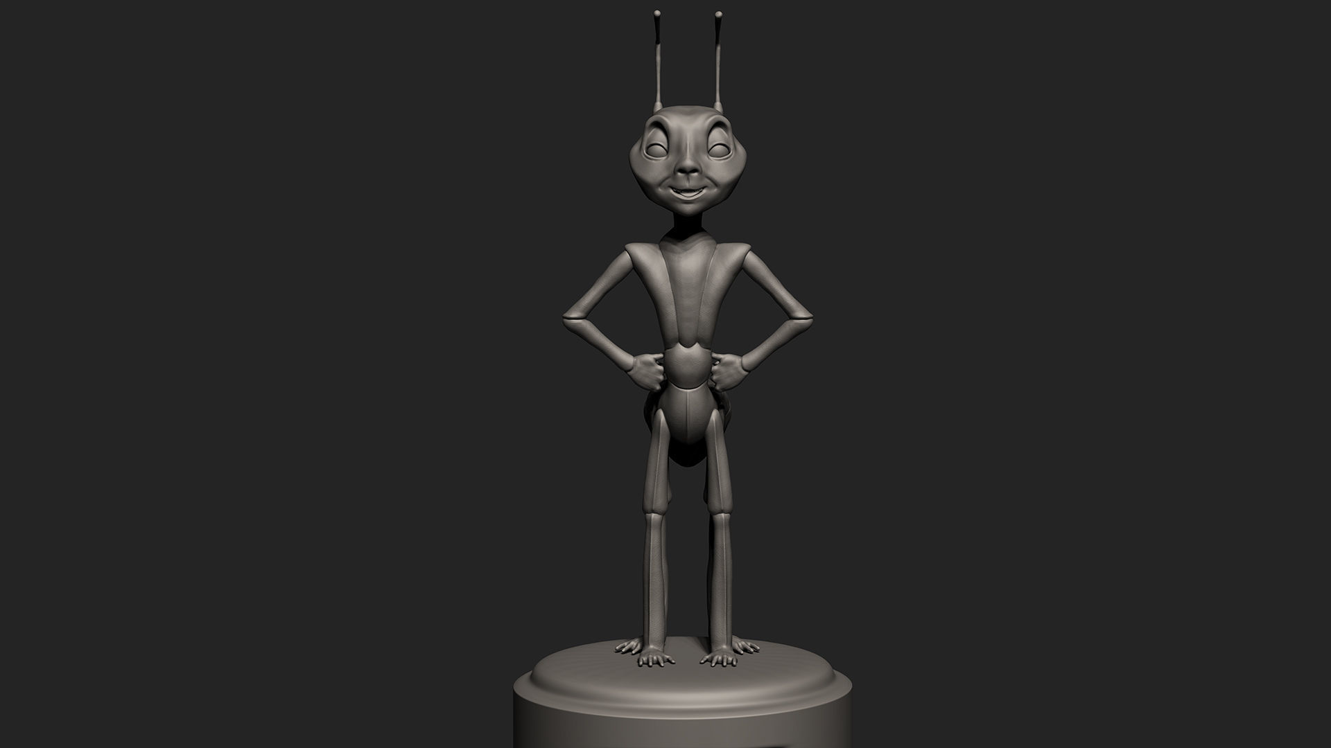 AntZ in zbrush Low-poly 3D model_3