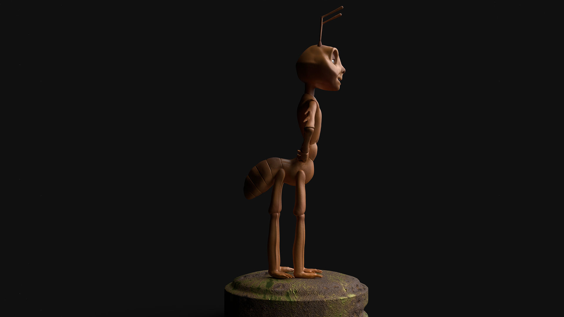 AntZ in zbrush Low-poly 3D model_2