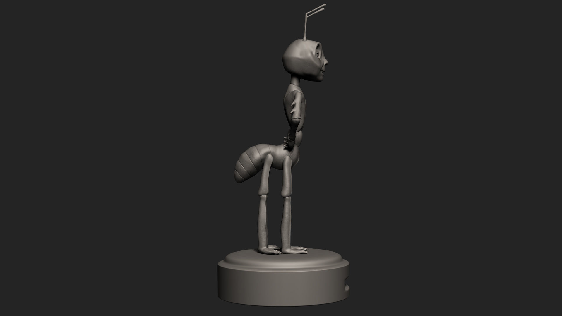 AntZ in zbrush Low-poly 3D model_4