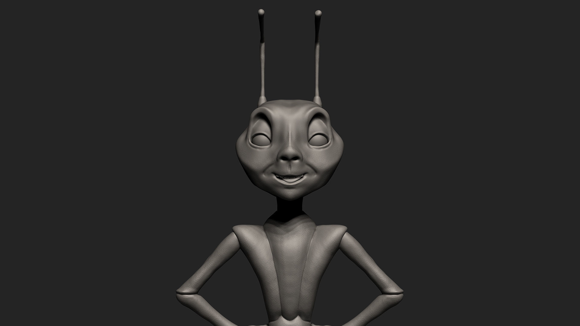 AntZ in zbrush Low-poly 3D model_5