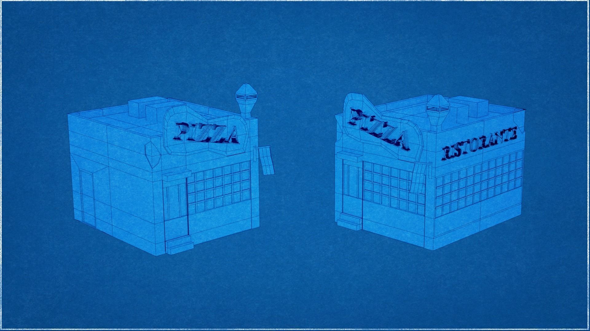 14 Pack Italian Buildings Low-Poly Low-poly 3D model_28