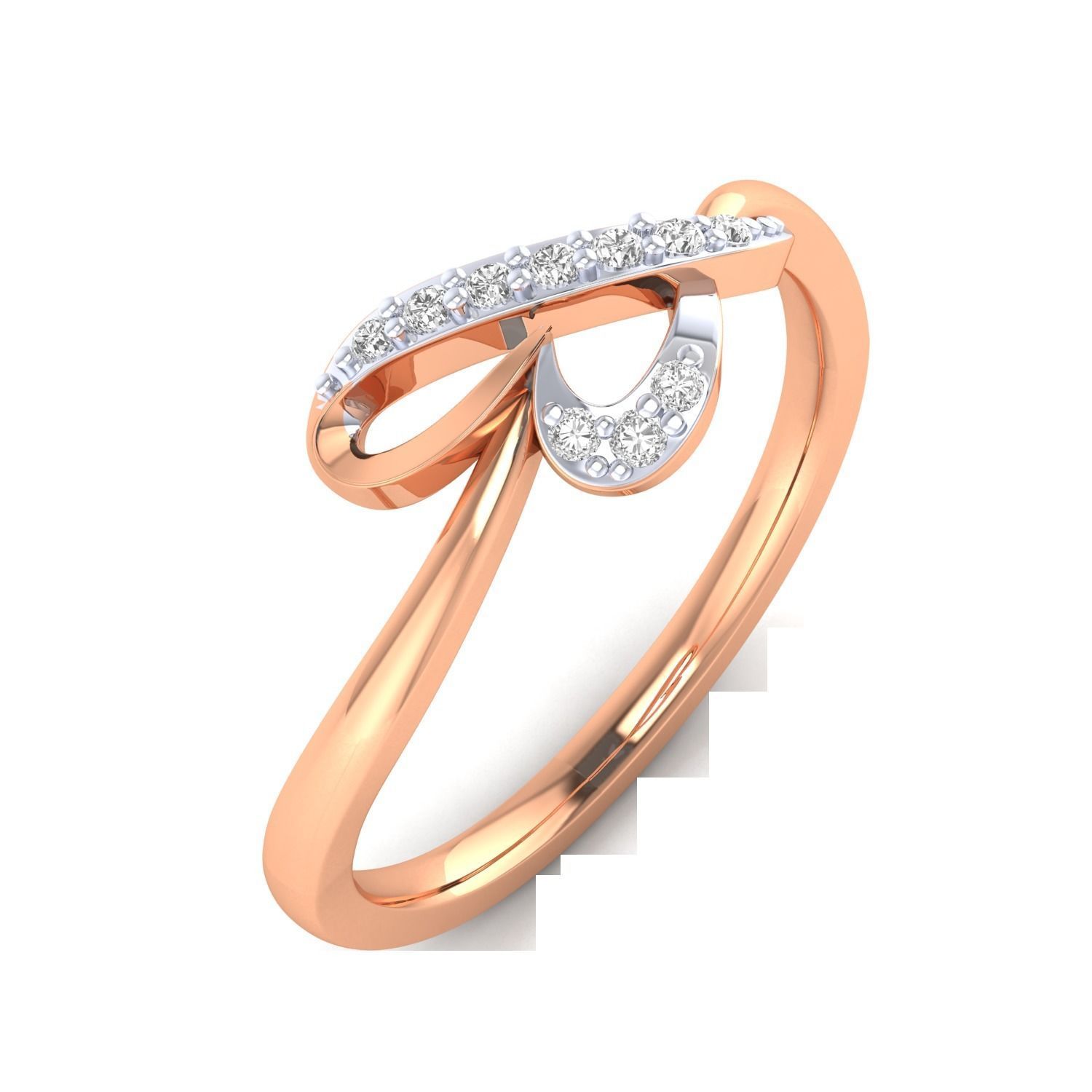 Women Wedding Engagement Ring STL OBJ FBX Renders Details 3D print model_2