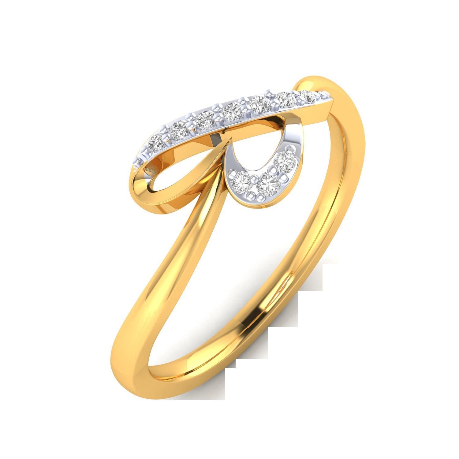 Women Wedding Engagement Ring STL OBJ FBX Renders Details 3D print model_4
