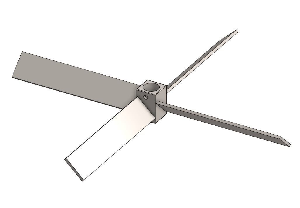 4 blade propeller  3D model_1
