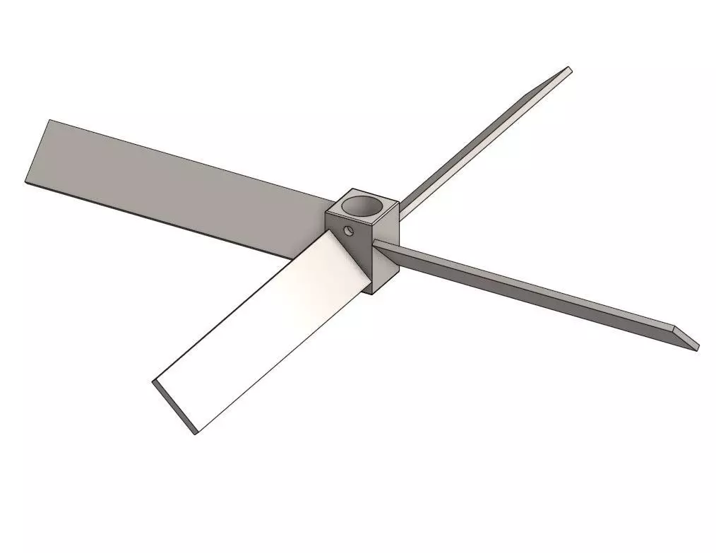 4 blade propeller  3D model_0