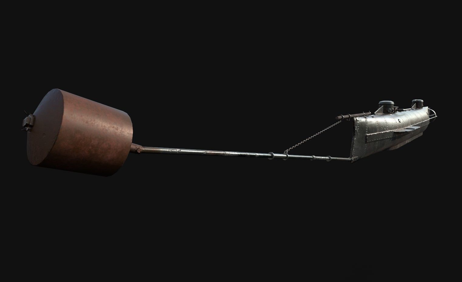 CSS Hunley  Low-poly 3D model_2