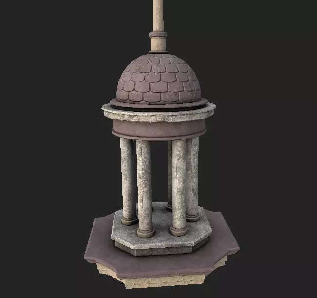 Capitol Roof Low-poly 3D model_0