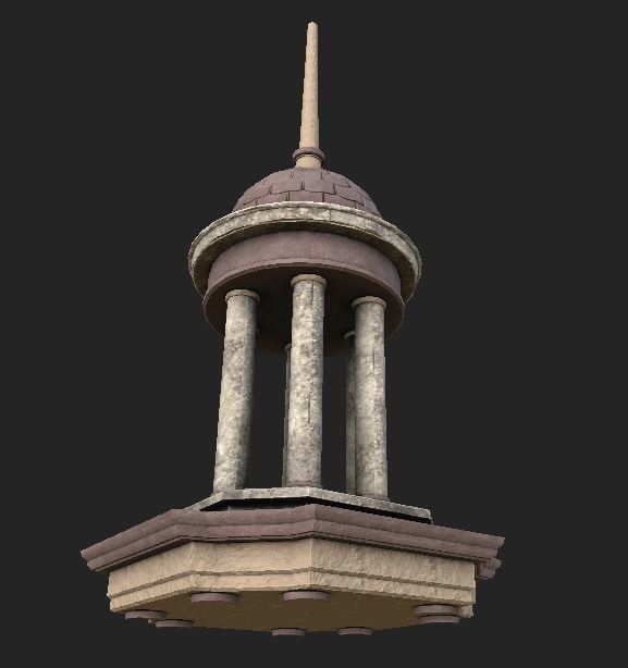 Capitol Roof Low-poly 3D model_4