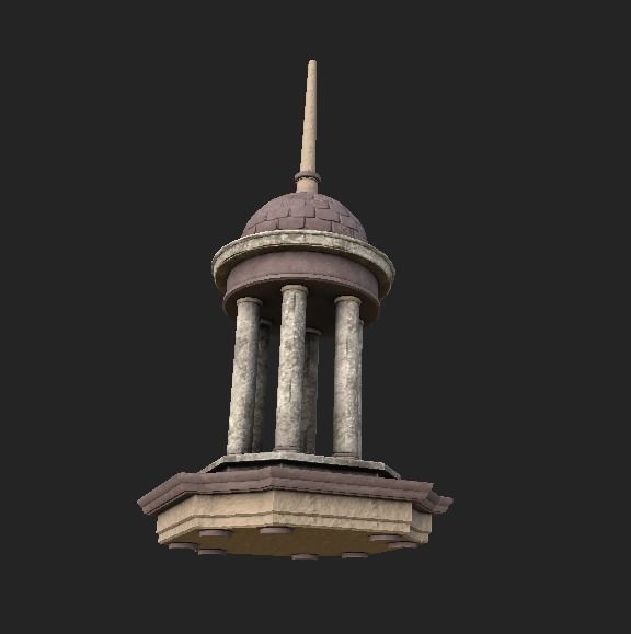 Capitol Roof Low-poly 3D model_2