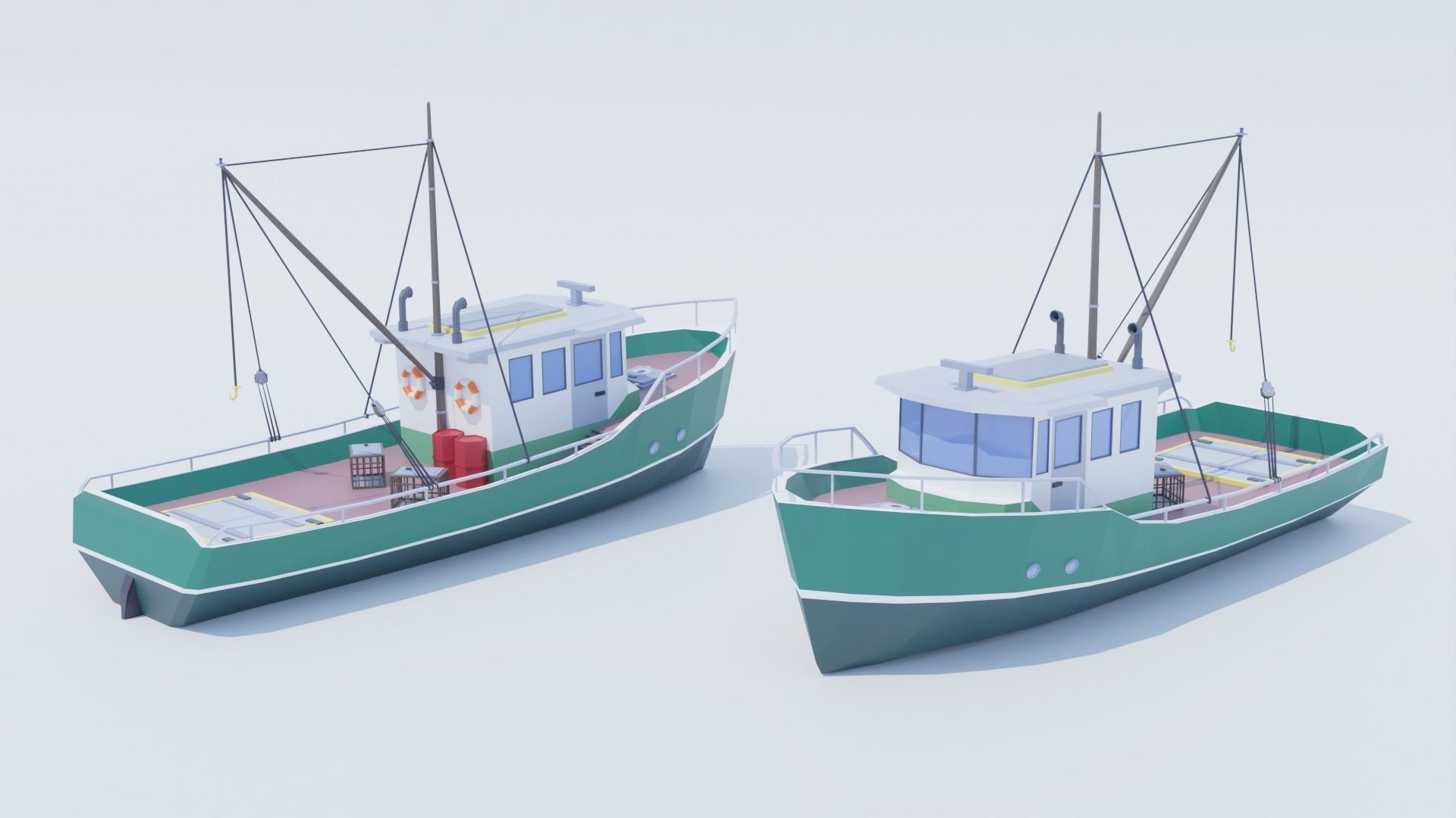 Pack Sea Low-Poly Low-poly 3D model_9