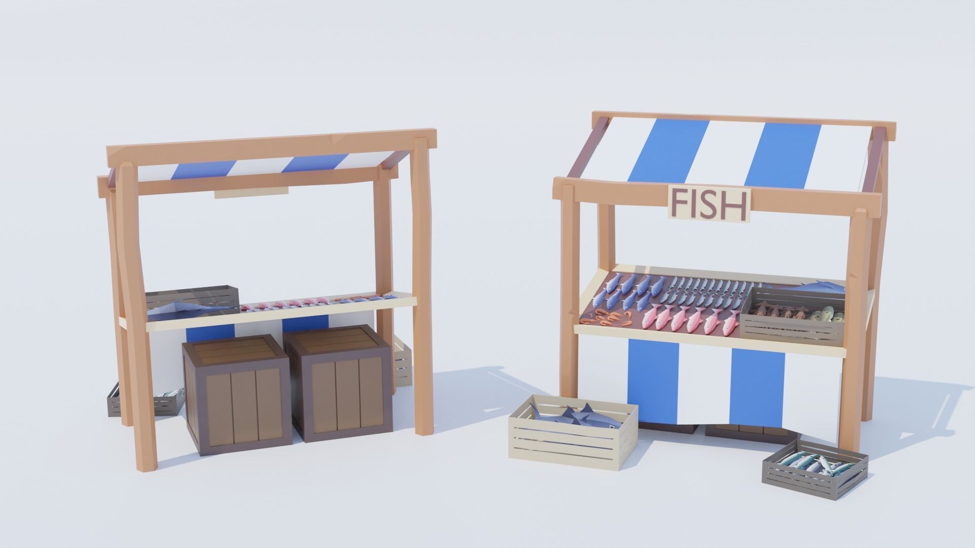 Pack Sea Low-Poly Low-poly 3D model_4