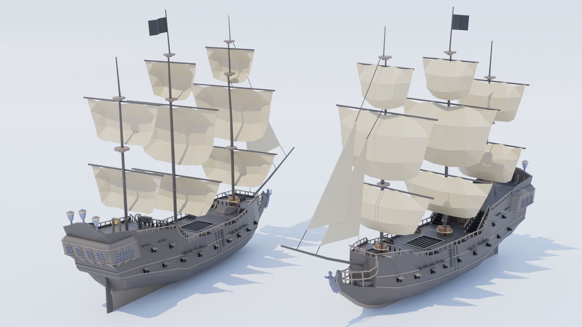 Pack Sea Low-Poly Low-poly 3D model_14