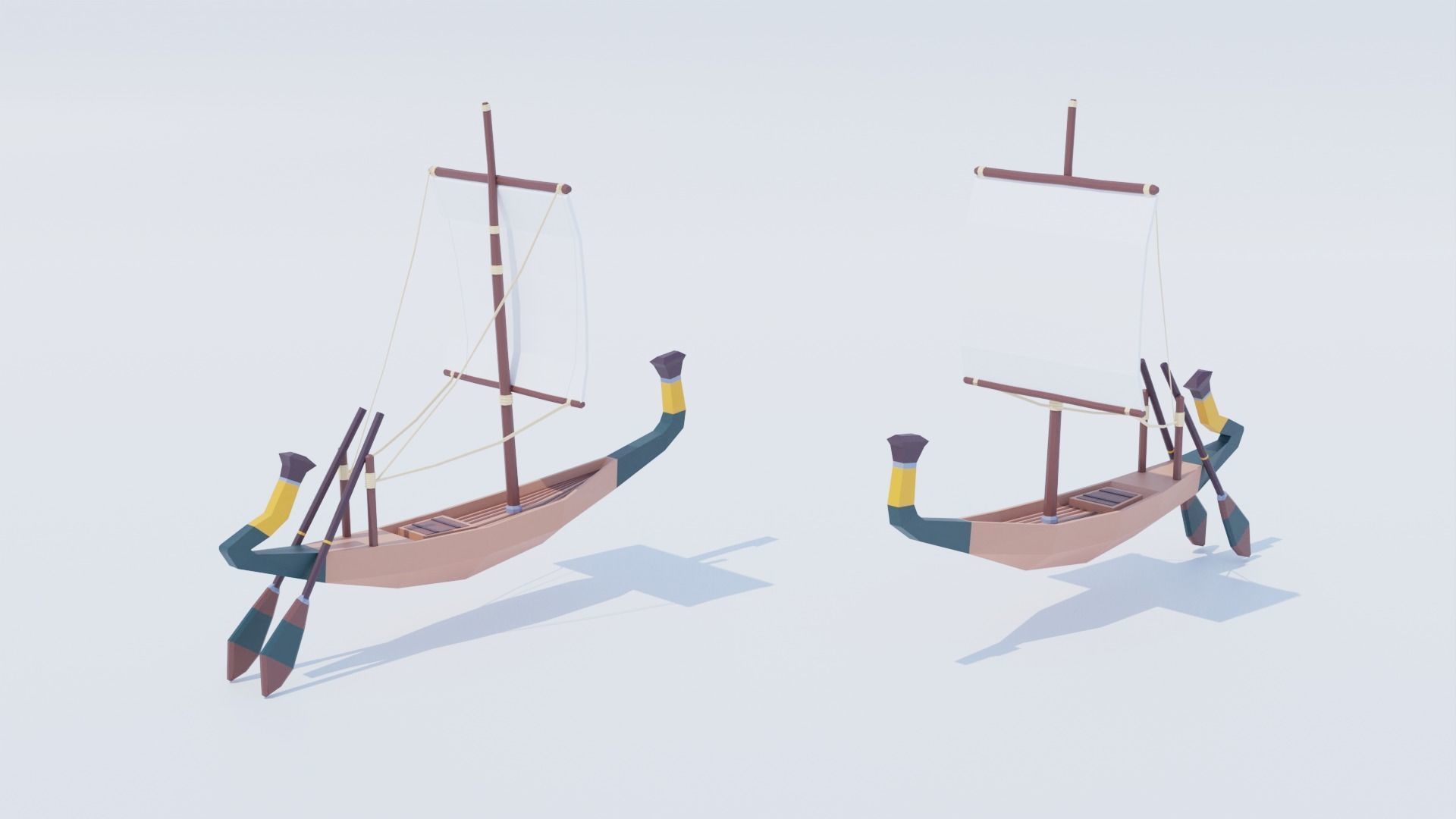 Pack Sea Low-Poly Low-poly 3D model_6