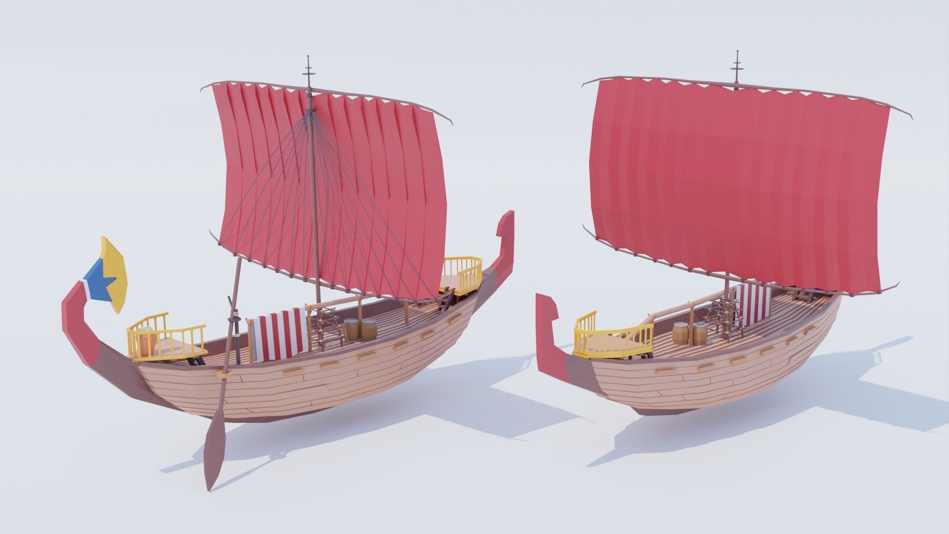 Pack Sea Low-Poly Low-poly 3D model_7