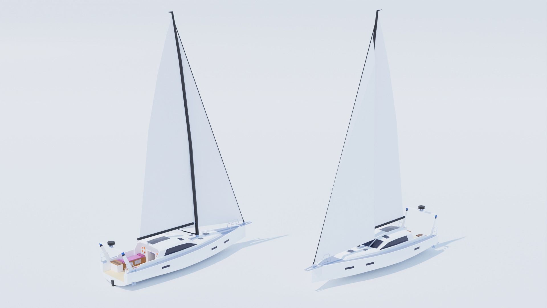 Pack Sea Low-Poly Low-poly 3D model_11