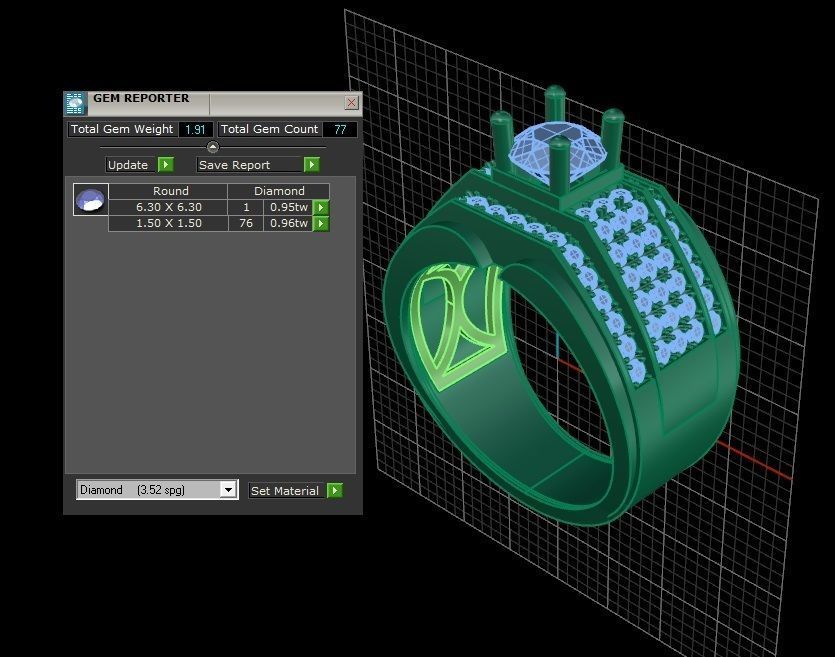 RING MEN DIAMOND 3D print model_3