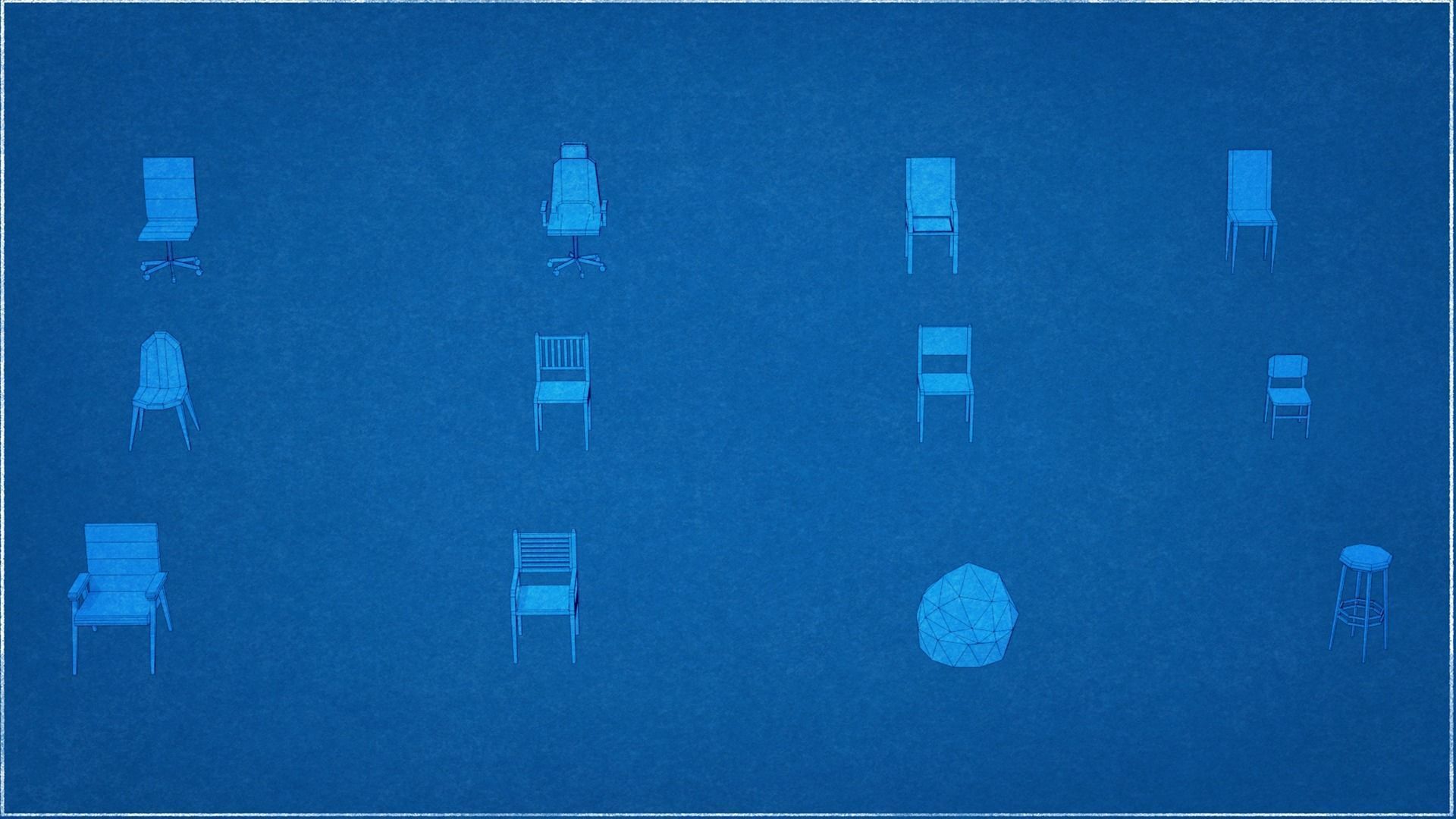 Pack 84 Low-Poly Furniture  Low-poly 3D model_16