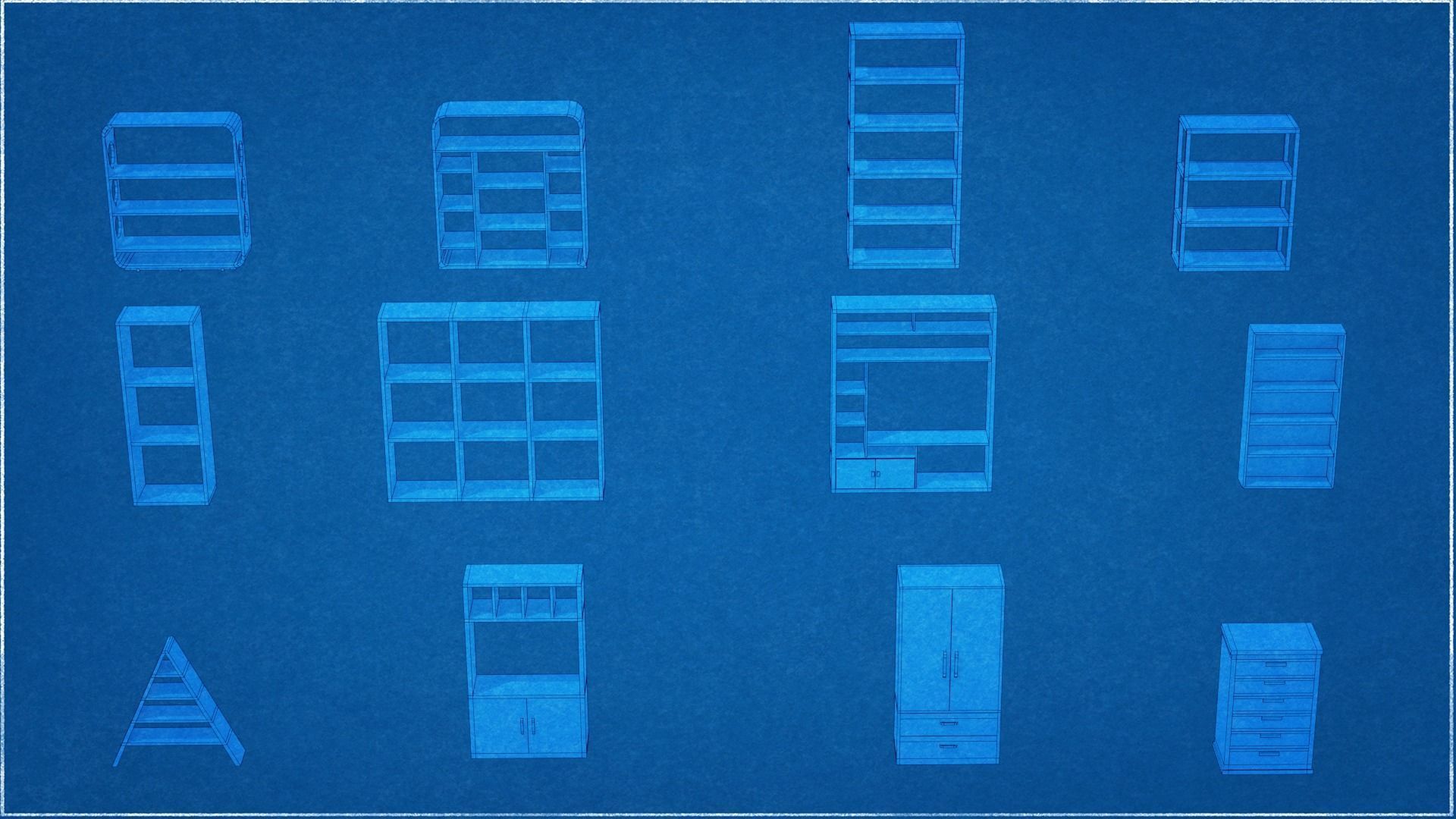 Pack 84 Low-Poly Furniture  Low-poly 3D model_17